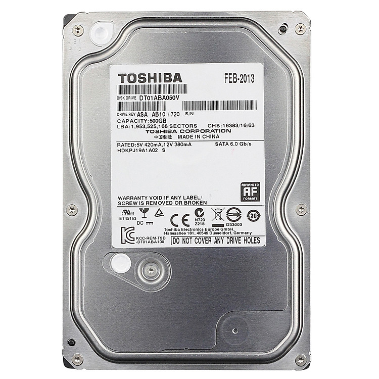 Ổ Cứng HDD Camera Toshiba 500GB/32MB/5700rpm/3.5 - HDWU105UZSVA - Hàng chính hãng