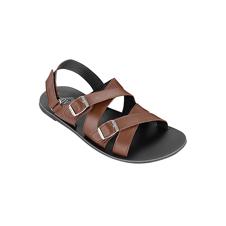 Giày Sandal Da Quai Chéo Nam DVS MD371 - Nâu