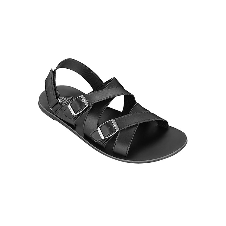 Giày Sandal Da Quai Chéo Nam DVS MD371 - Đen