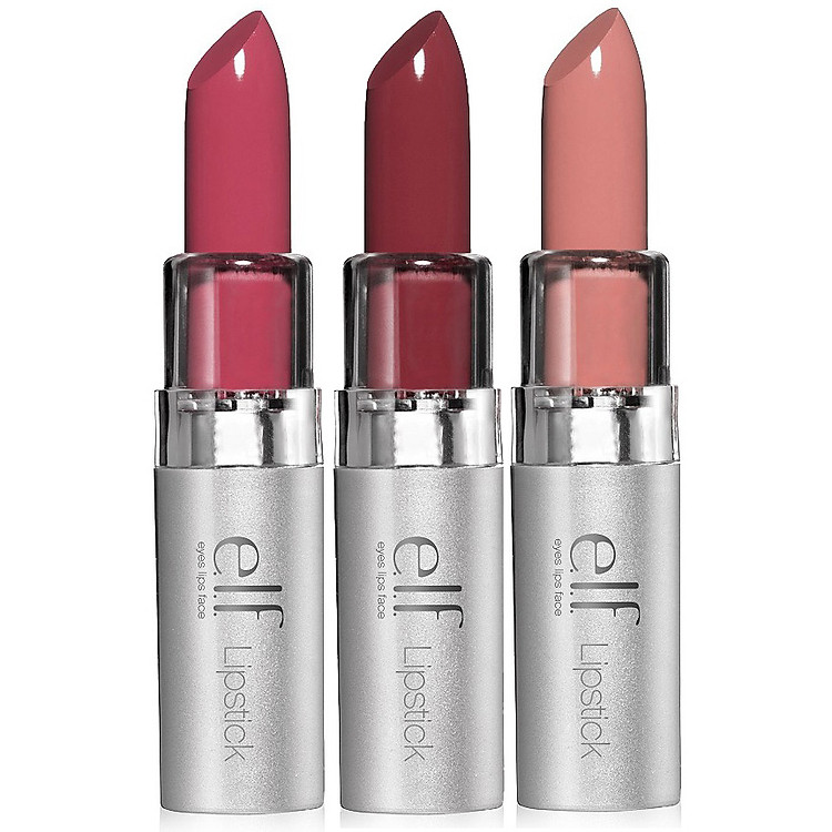 Combo Làm Đẹp E.L.F Gồm 3 Cây Son Môi Siêu Mềm Mượt E.L.F Essential Lipstick (0.012oz/3.5g)