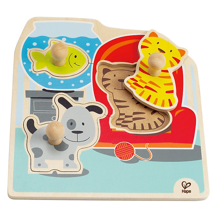 Đồ Chơi Gỗ Ghép Hình Hape Thú Cưng E1300A