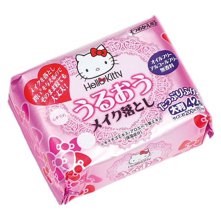 Gói 42 Tờ Giấy Ướt Tẩy Trang LEC Hello Kitty E-344