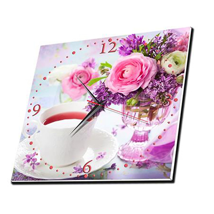 Đồng Hồ Để Bàn Vicdecor DHB0034 Hương Hoa Trà