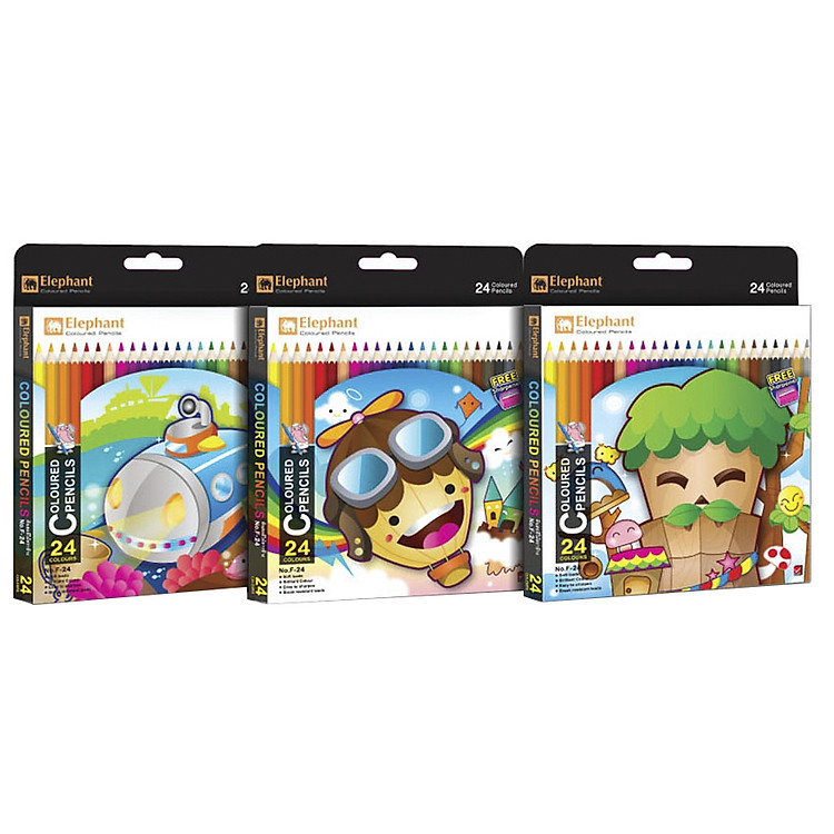 Bút Chì Dài 24 Màu Elephant F24