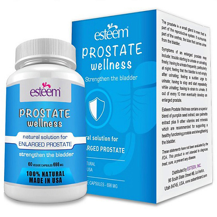 Thực Phẩm Chức Năng Hỗ Trợ Điều Trị Chứng Phì Đại Tuyến Tiền Liệt Và Rối Loạn Tiểu Tiện Esteem Prostate Wellness (Hộp 60 Viên )