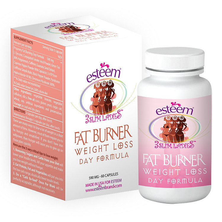 Viên Uống Tiêu Đốt Mỡ Thừa Ban Ngày Esteem Fat Burner Day (Hộp 60 Viên)
