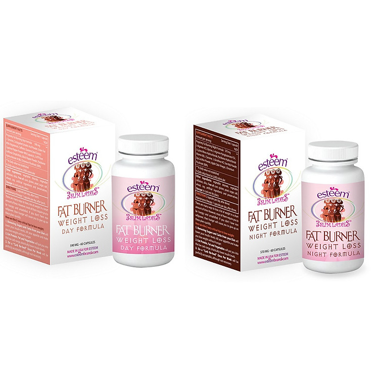 Bộ Sản Phẩm Viên Uống Tiêu Đốt Mỡ Thừa Ngày Và Đêm Esteem Fat Burner Day - Night