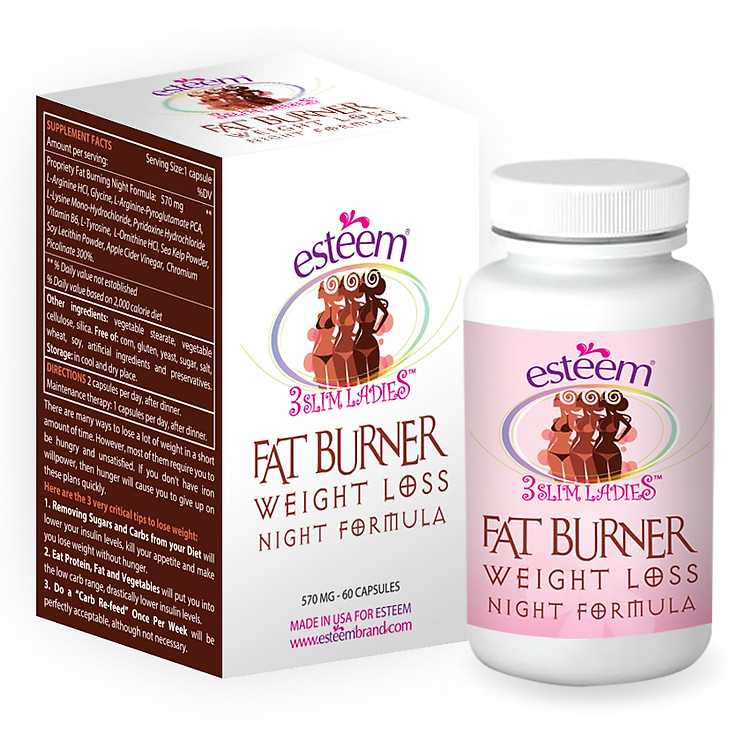 Viên Uống Tiêu Đốt Mỡ Thừa Ban Đêm Esteem Fat Burner Night (Hộp 60 Viên)