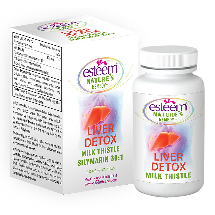 Viên Uống Giải Độc, Bảo Vệ Gan Esteem Liver Detox (Hộp 60 Viên)