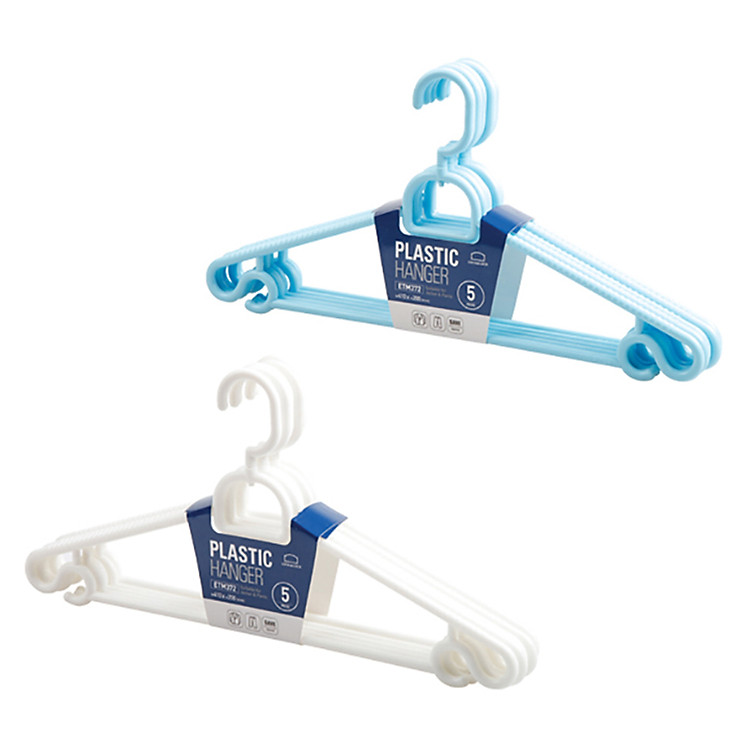 Bộ 5 Móc Treo Quần Áo Ettom Bằng Nhựa Lock & Lock ETM372 ( 410 x 200 mm)