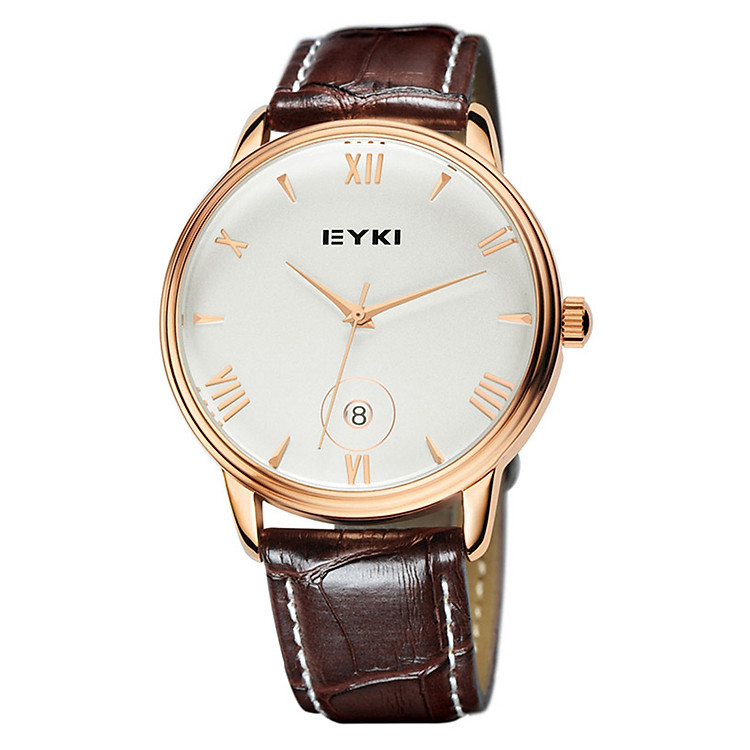 Đồng Hồ Nam Dây Da Eyki EET8731G-RG0107 (40mm) - Nâu