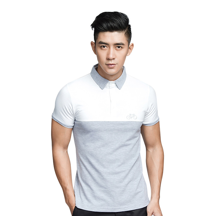 Áo Polo Nam F2 Fashion F2-POM-T161 - Trắng Xám