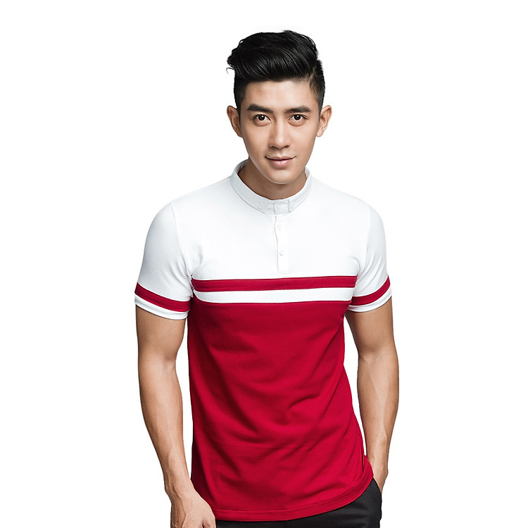 Áo Polo Nam F2 Fashion F2-POM-T165 - Trắng Đỏ