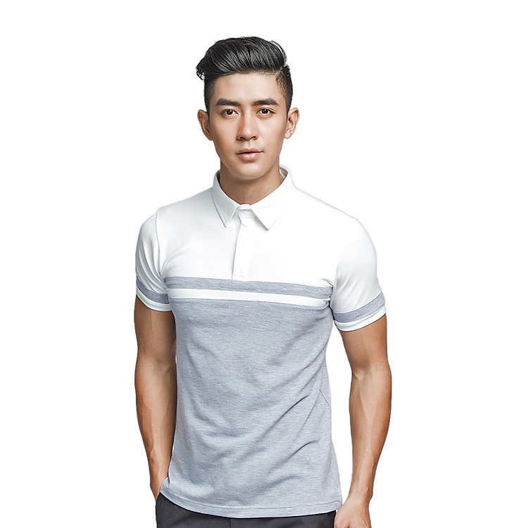 Áo Polo Nam F2 Fashion F2-POM-T167 - Trắng Xám