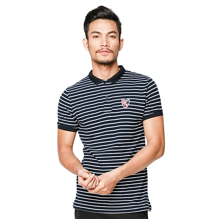 Áo Polo Nam F2 Fashion F2-POM-T-110 - Sọc Đen Trắng