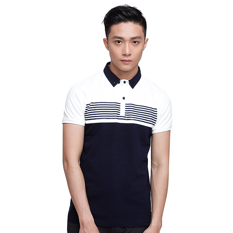 Áo Polo Nam F2 Fashion F2-POM-T-115 - Trắng Đen