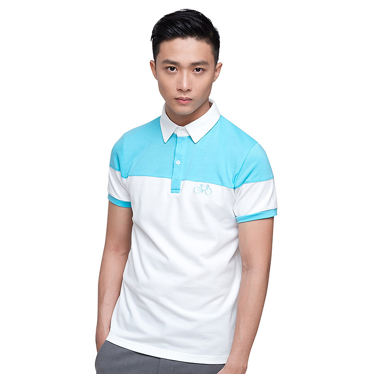 Áo Polo Nam F2 Fashion F2-POM-T-117 - Trắng Xanh