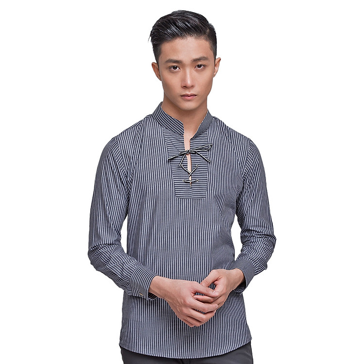 Áo Sơ Mi Nam F2 Fashion F2-SHM-D-56 - Xám Sọc