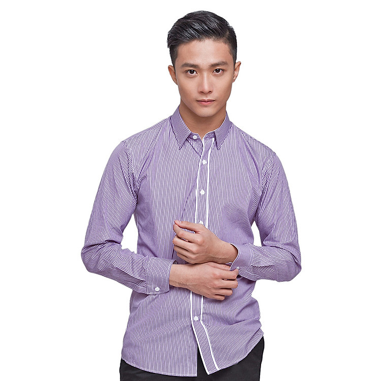 Áo Sơ Mi Nam F2 Fashion F2-SHM-D-62 - Tím Sọc