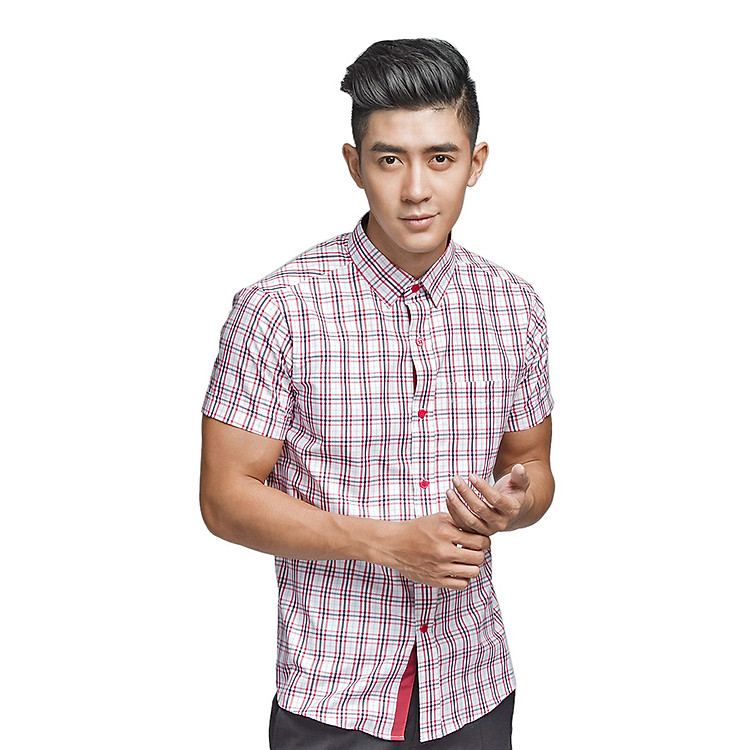 Sơ Mi Nam Ngắn Tay F2 Fashion F2-SHM-D-76 - Caro Đỏ