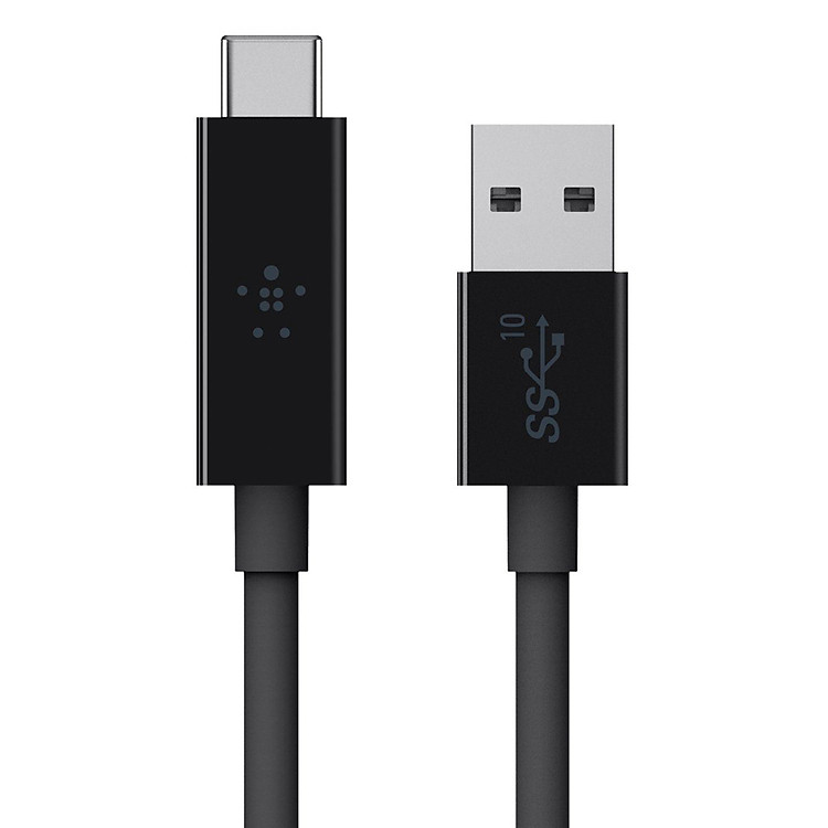 Cáp Chuyển 3.1 USB-A to USB-C Belkin F2CU029bt1M-BLK 1m - Hàng Chính Hãng