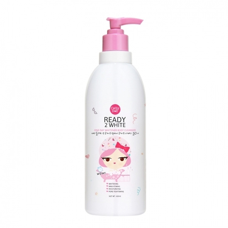 Sữa Tắm Trắng Da Cathy Doll Ready 2 White One Day Whitener Body Cleanser (450ml)