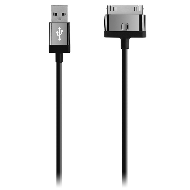 Cáp Sạc 30pin Belkin F8J041qe04-BLK Sync & Charge 2.4A 1.2m - Hàng Chính Hãng