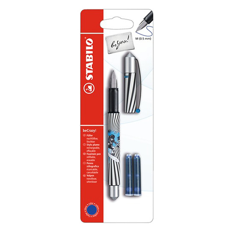 Vỉ Bút Máy Stabilo BeCrazy (B-48820-5) FPC-SNOW - Hình Tuyết