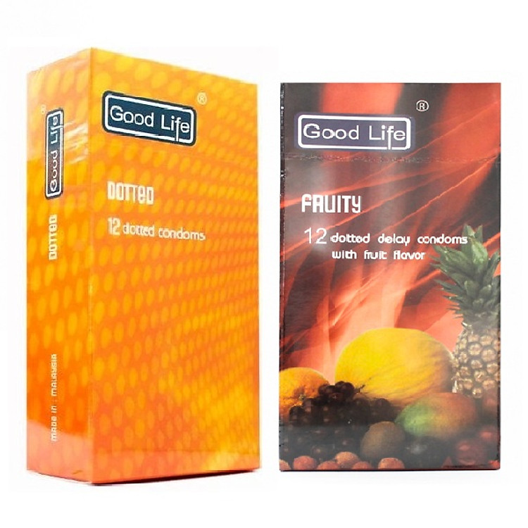 Combo Bao Cao Su Good Life - Dotted + Fruity - 24 Gói