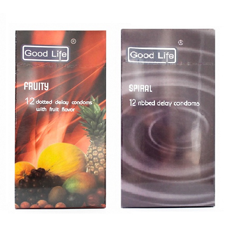 Combo Bao Cao Su Good Life - Spiral + Fruity - 24 Gói