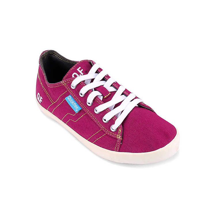 Giày Vải Canvas Cột Dây Nữ QuickFree PAN G140204-013 - Đỏ Mận