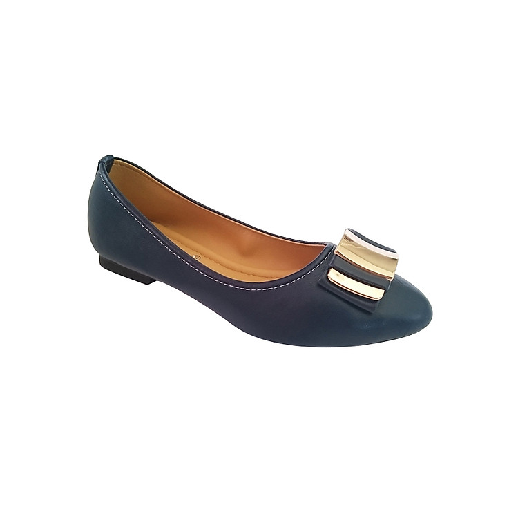 Giày Búp Bê Nữ Đính Kim Loại G Alanti G16-351-171-X - Xanh Navy