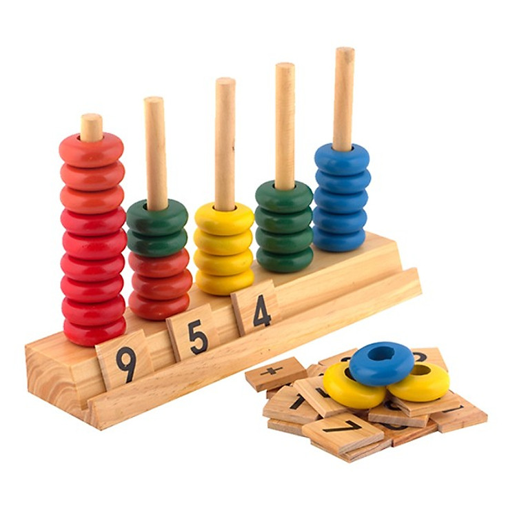 Đồ Chơi Gỗ EDUGAMES Bàn Tính Học Đếm Nhỏ GA521