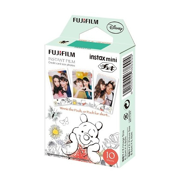 Hộp Film Fujifilm Mini 10 Tấm Gấu Pooh