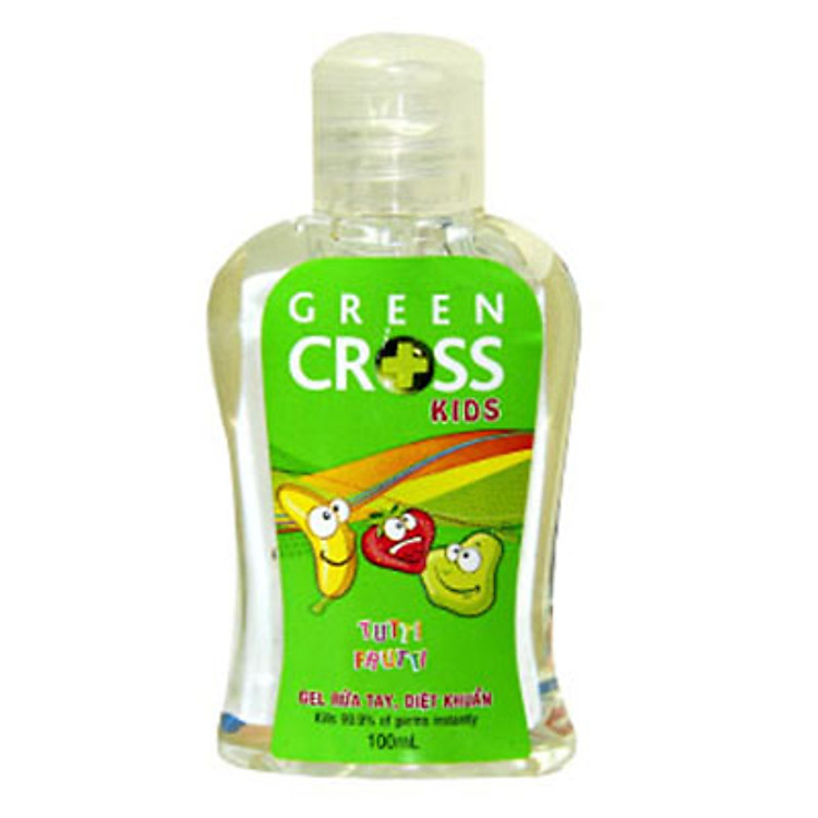 Gel Rửa Tay Khô Green Cross Hương Trái Cây Dành Cho Trẻ Em (100ml) - 8936027441064