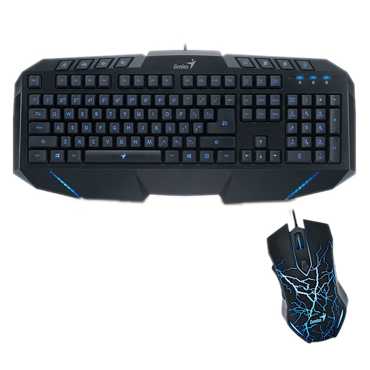 Bộ Bàn Phím Có Dây Genius G265 Và Chuột Genius Có Dây XG300 - Gaming - Hàng Chính Hãng