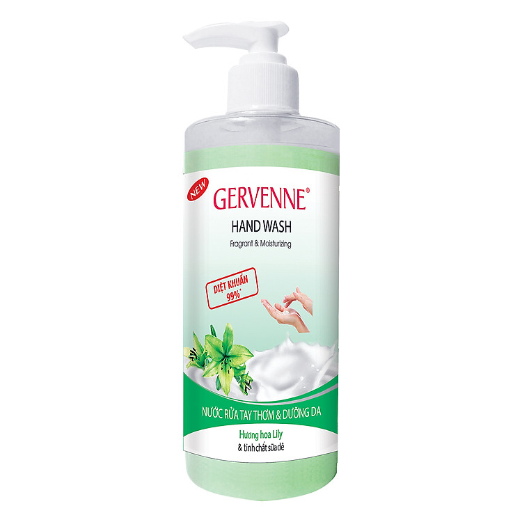 Nước Rửa Tay Và Dưỡng Da Hương Hoa Lily Gervenne 480g