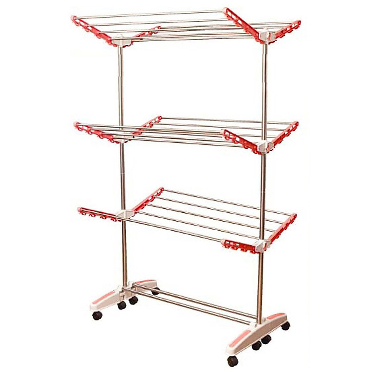 Giàn Phơi Đa Năng Taeil 3 Tầng 3LS-2 - Đỏ