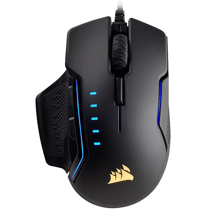 Chuột Chơi Game Có Dây Corsair Glaive 16000DPI RGB 6 Phím - Hàng Chính Hãng