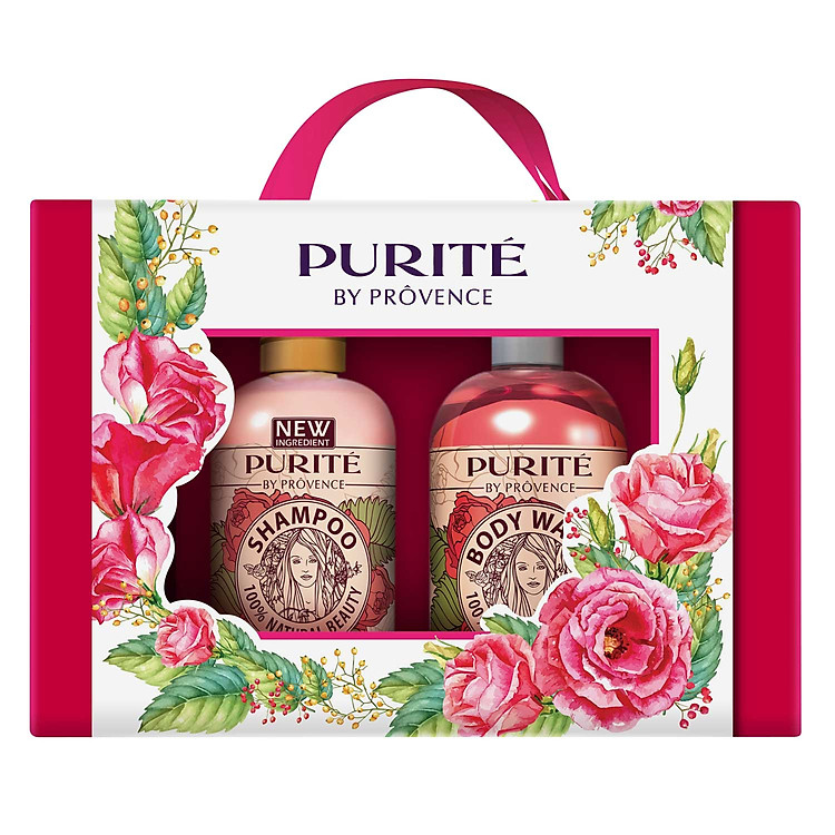 Hộp Quà Purité By Prôvence Sữa Tắm + Dầu Gội Hoa Hồng (250ml)