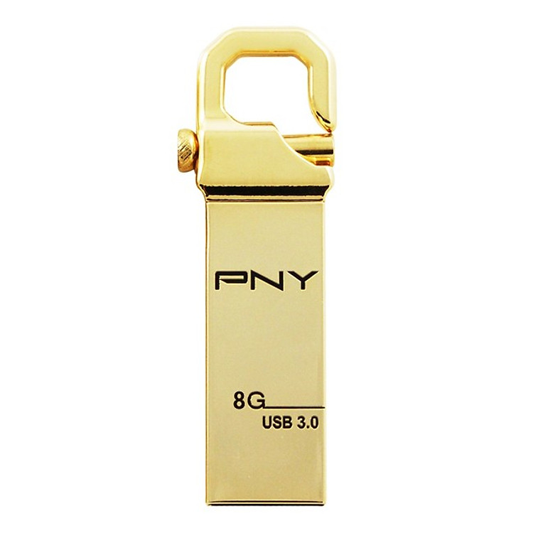 USB PNY Attache Gold Hook 3.0 - 8GB - Hàng Chính Hãng