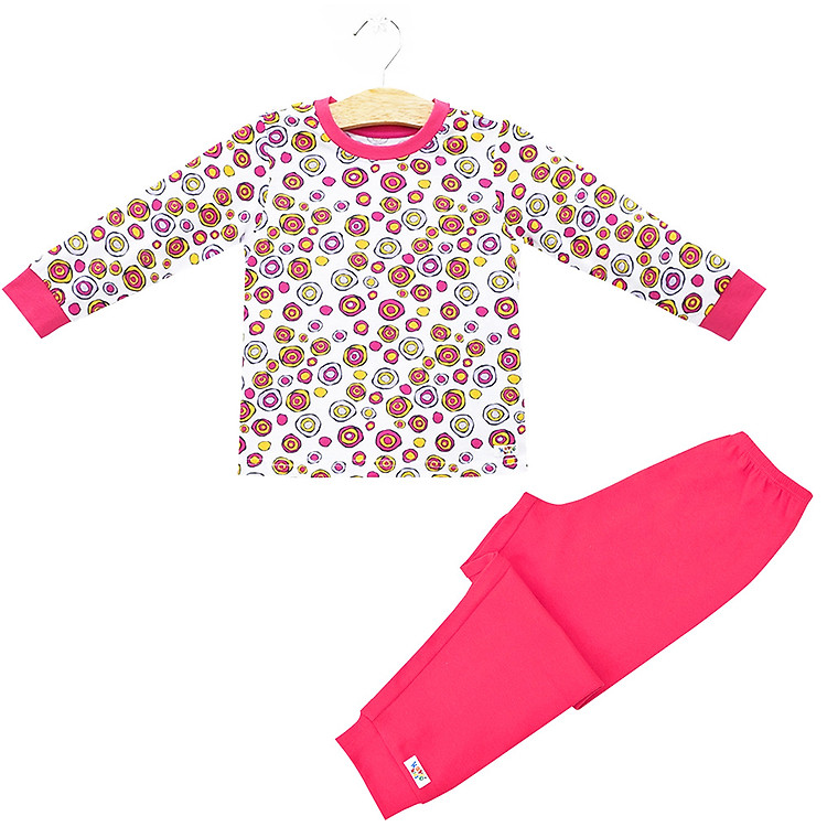 Bộ Đồ Dài Chấm Bi Bé Gái Kavio Kids GS70-N3 - Hồng Đậm