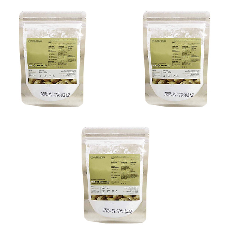 Combo 3 Bột Khoai Tây Milaganics (100g x 3)
