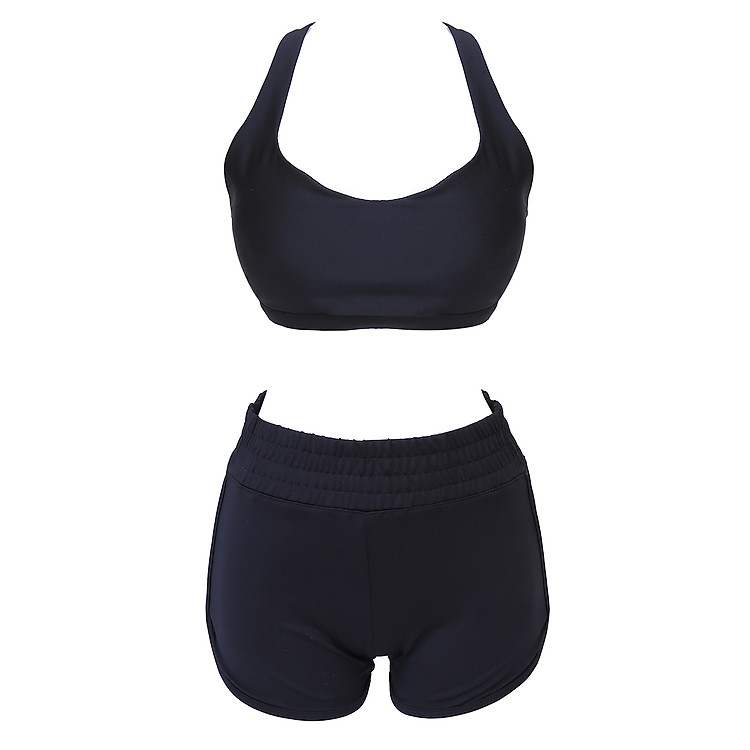 Bộ Đồ Tập Thể Thao Quần Ngắn Monica GY 2008 - Đen