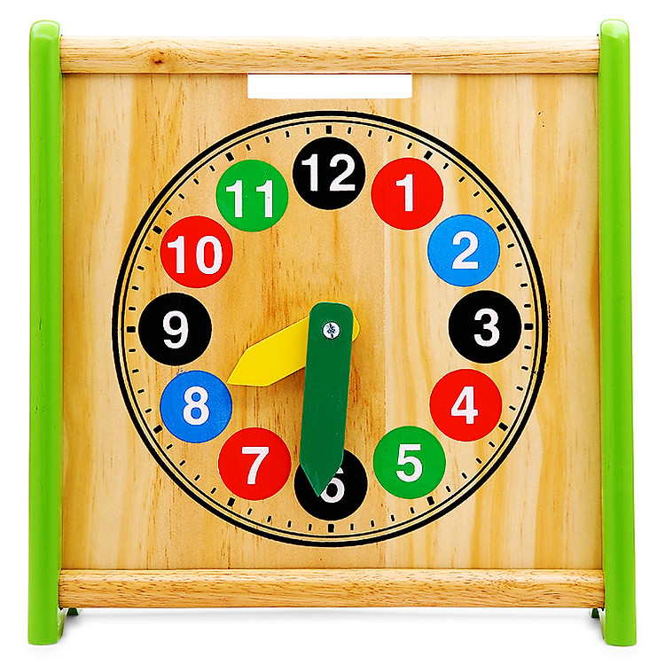 Đồ Chơi Gỗ Xếp Mô Hình Vietoys Đồng Hồ Học Đếm Hai Mặt VT3P-0005
