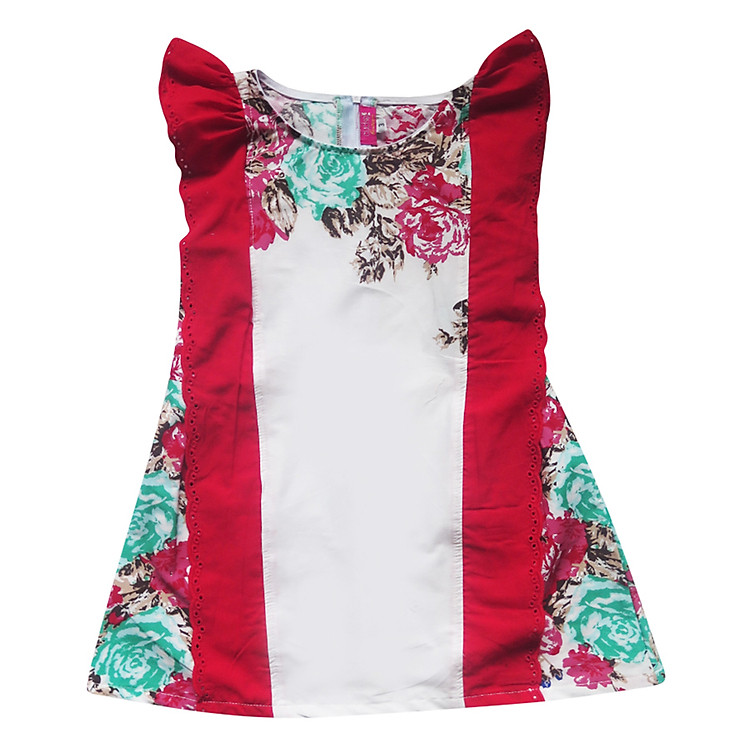 Đầm Suông Bèo Vai Bé Gái Cuckeo HC 498 In Hoa