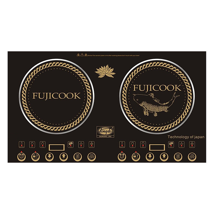 Bếp Hồng Ngoại Đôi Fujicook HC579T - Đen- Hãng chính hãng