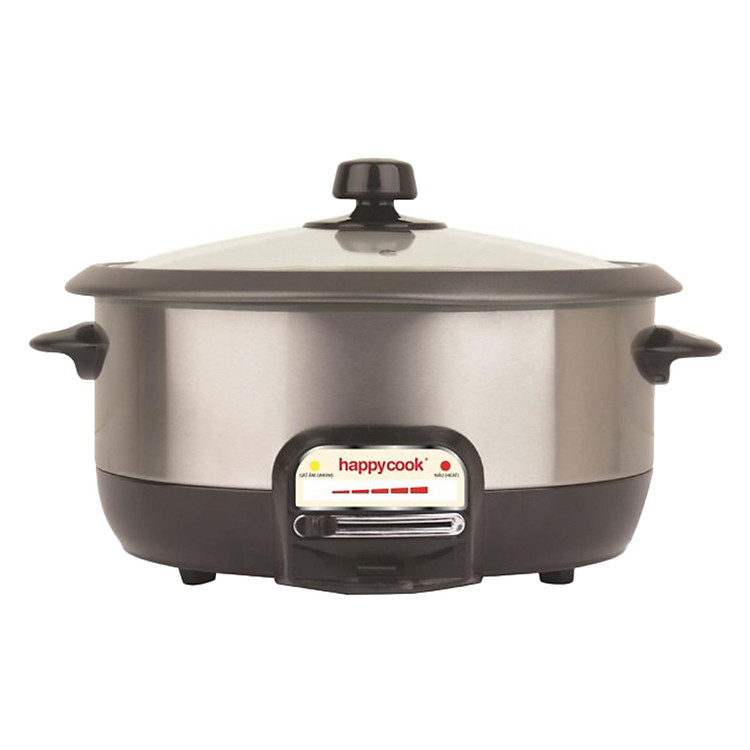 Nồi Lẩu Điện Inox Happy Cook HCHP-301 (3 lít) – Xám - Hàng chính hãng