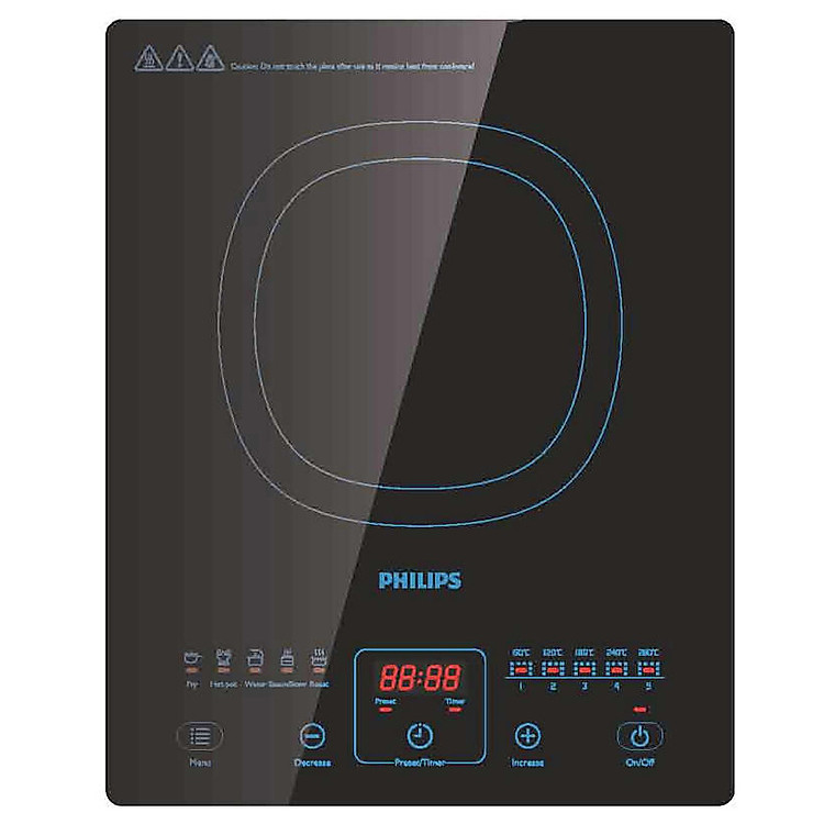 Combo: Bếp Điện Từ Philips HD4911 + Nồi Lẩu - Hàng Chính Hãng