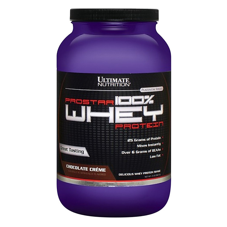 Whey Protein tăng cơ giảm mỡ Prostar 100% Ultimate Nutrition - Whey Isolate cao cấp hấp thụ protein (Hũ 907g)